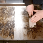 How to clean a professional plancha/griddle